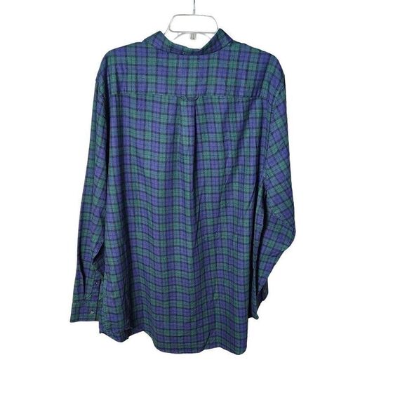 FIVE FOUR Nick Wooster 2XL Blue/Green Plaid NWT Long Sleeve Button Down Shirt - Picture 2 of 12